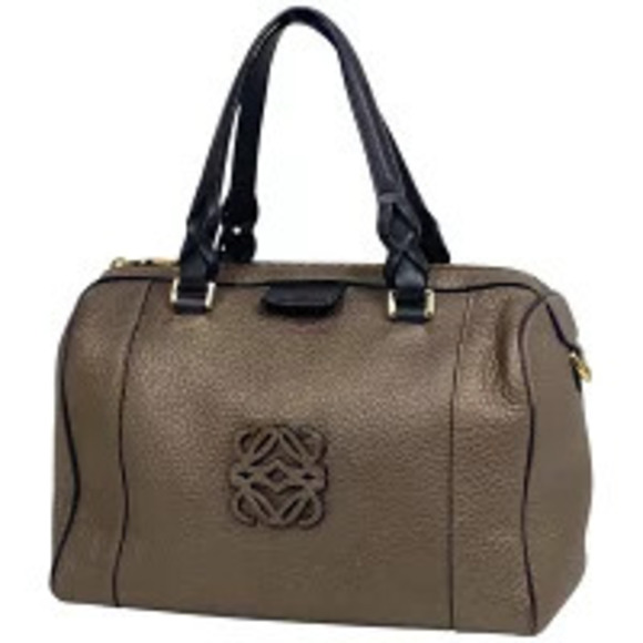 Loewe Handbags - Loewe Anagram 2way Shoulder Bag Leather Brown